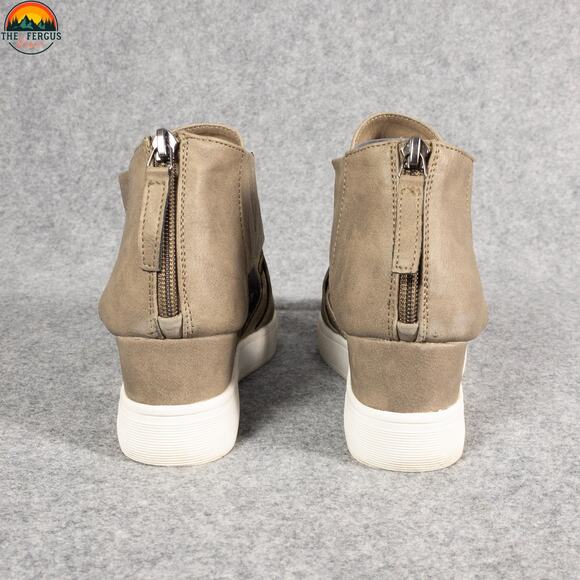 Journee Collection Seena Ankle Booties Tan Wedge Heels Back Zip Women's Size 8.5 - Picture 7 of 11